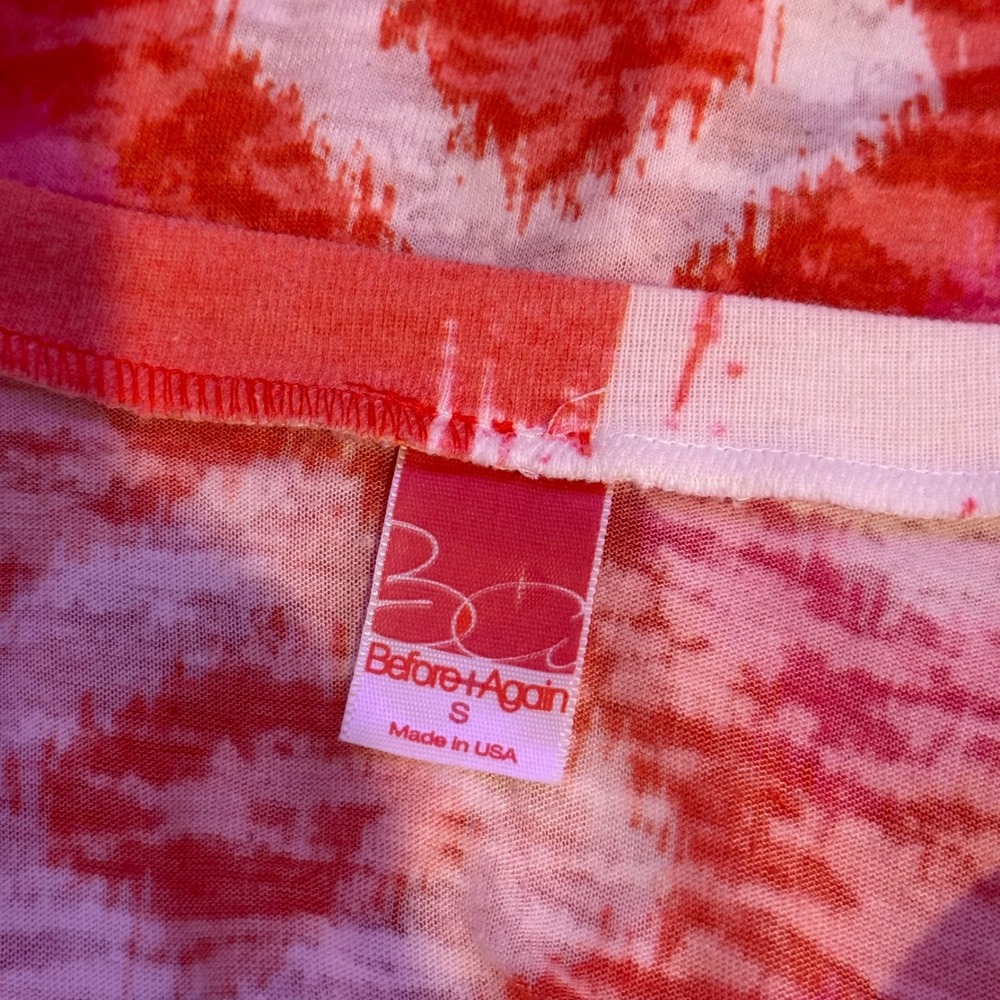 Women’s Long Sleeve Abstract Print Top in Pink & Orange - Picture 4 of 9